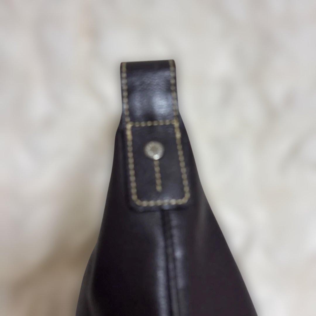 Longchamp Shoulder Bag Purse Leather Authentic