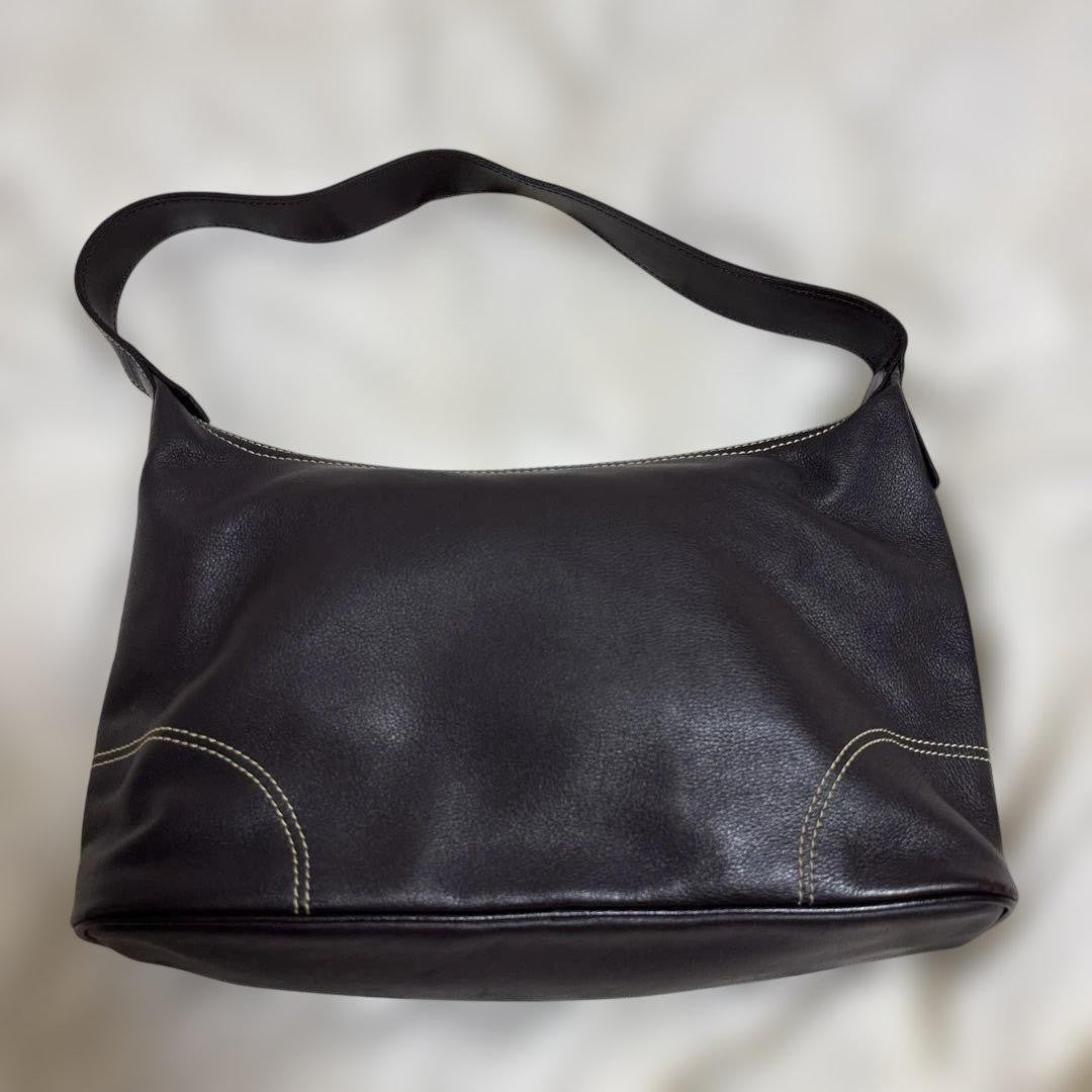 Longchamp Shoulder Bag Purse Leather Authentic