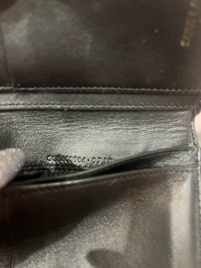 Saint Laurent Bi-fold Wallet Flap Compact Purse YSL Cassandra Authentic