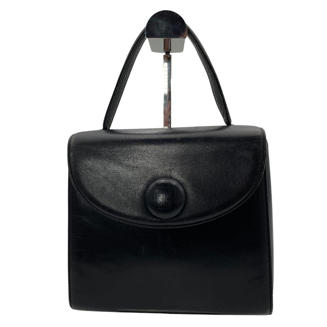 GIVENCHY Hand Bag Tote Purse 4G Leather Black Authentic