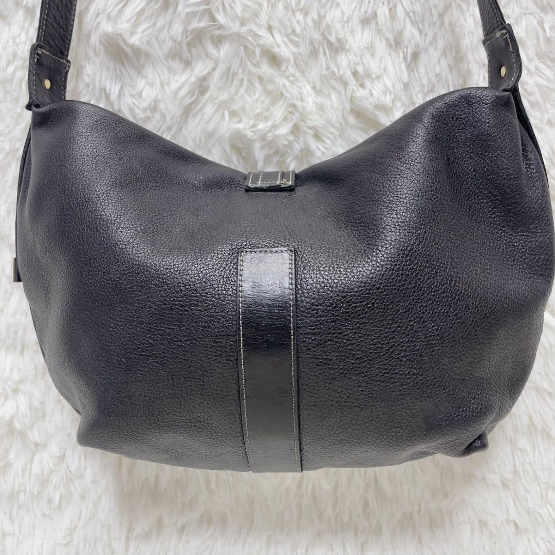 GIVENCHY Shoulder Bag Purse Leather Black Authentic