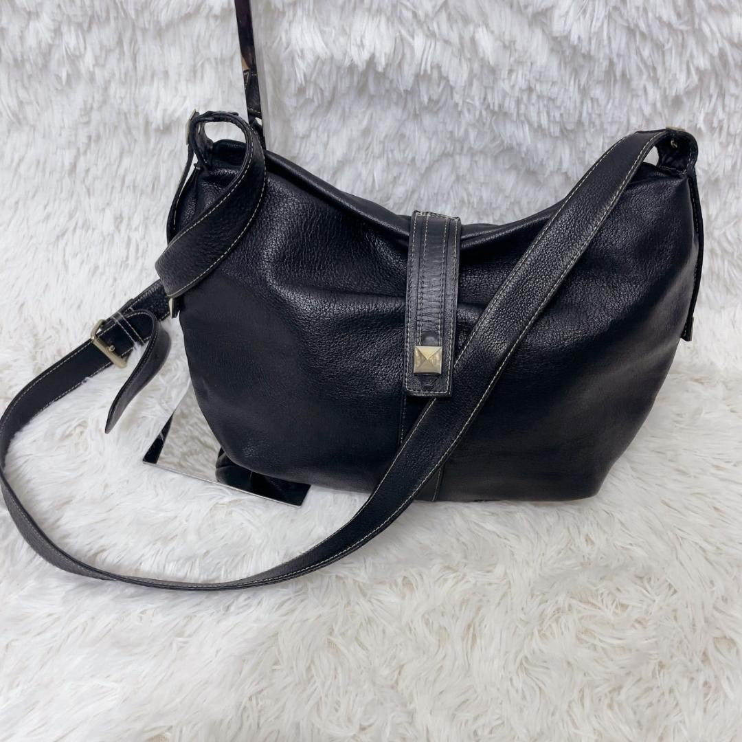 GIVENCHY Shoulder Bag Purse Leather Black Authentic