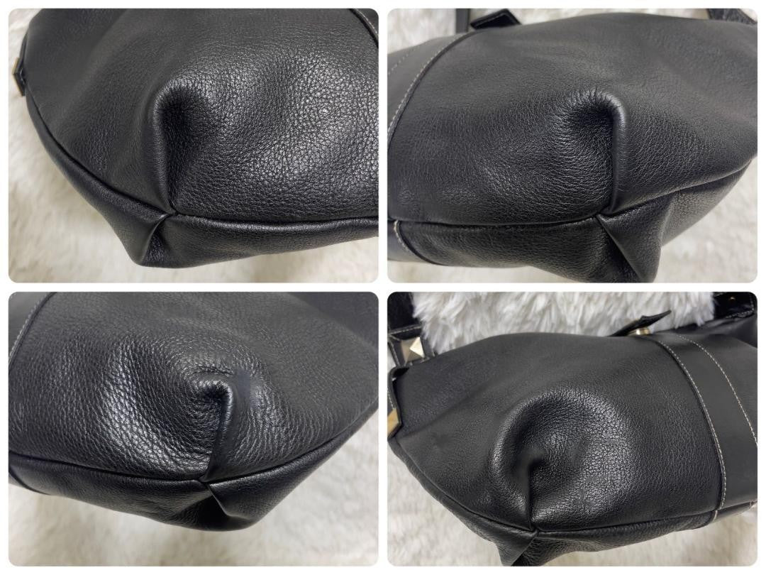 GIVENCHY Shoulder Bag Purse Leather Black Authentic