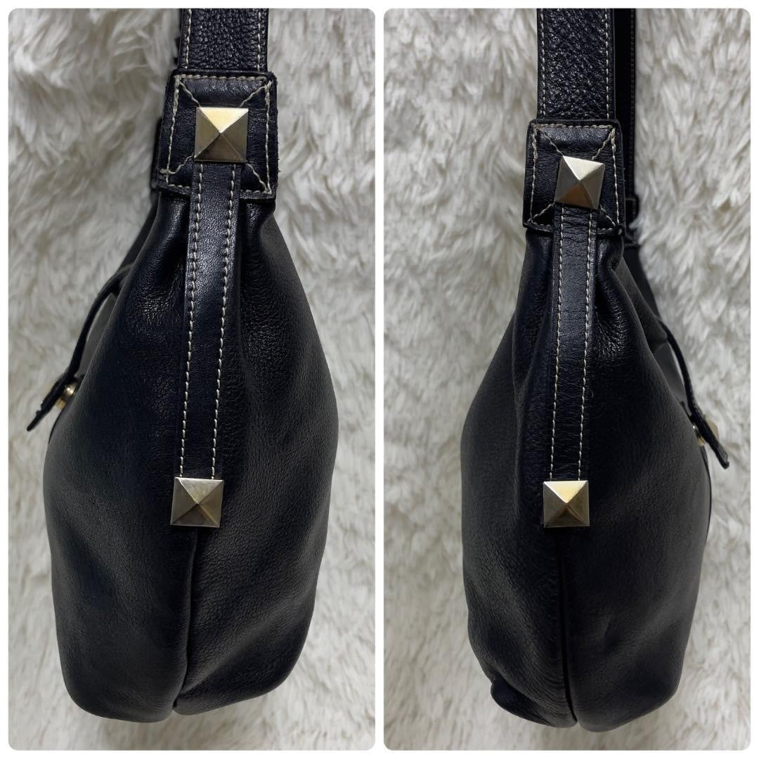 GIVENCHY Shoulder Bag Purse Leather Black Authentic