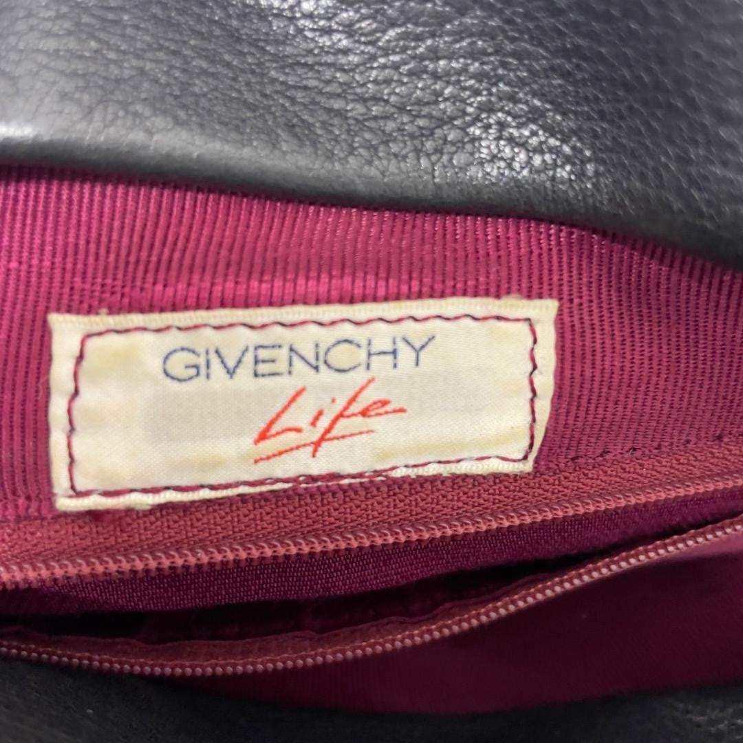 GIVENCHY Shoulder Bag Purse Leather Black Authentic