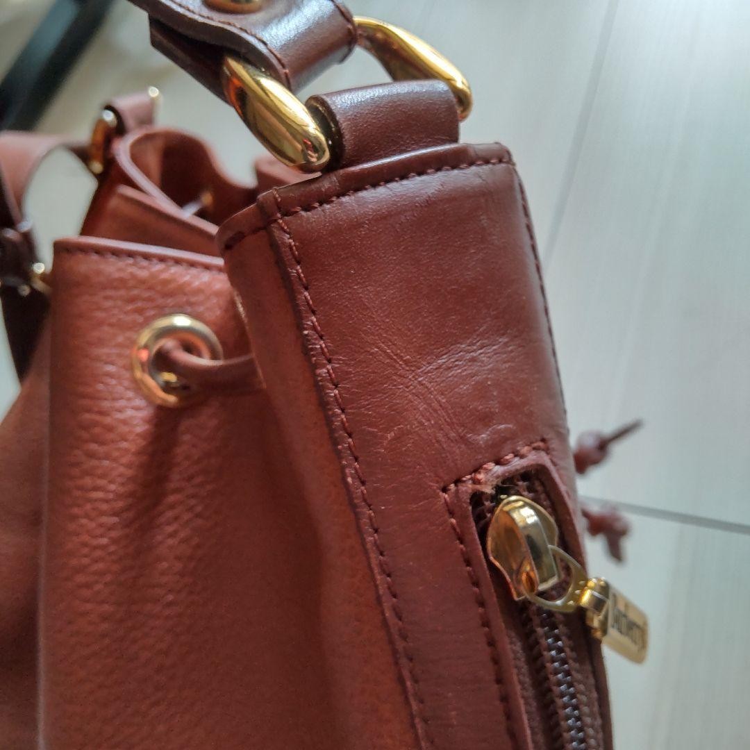 BURBERRY Shoulder Bag Purse Nova Check Leather Brown Authentic