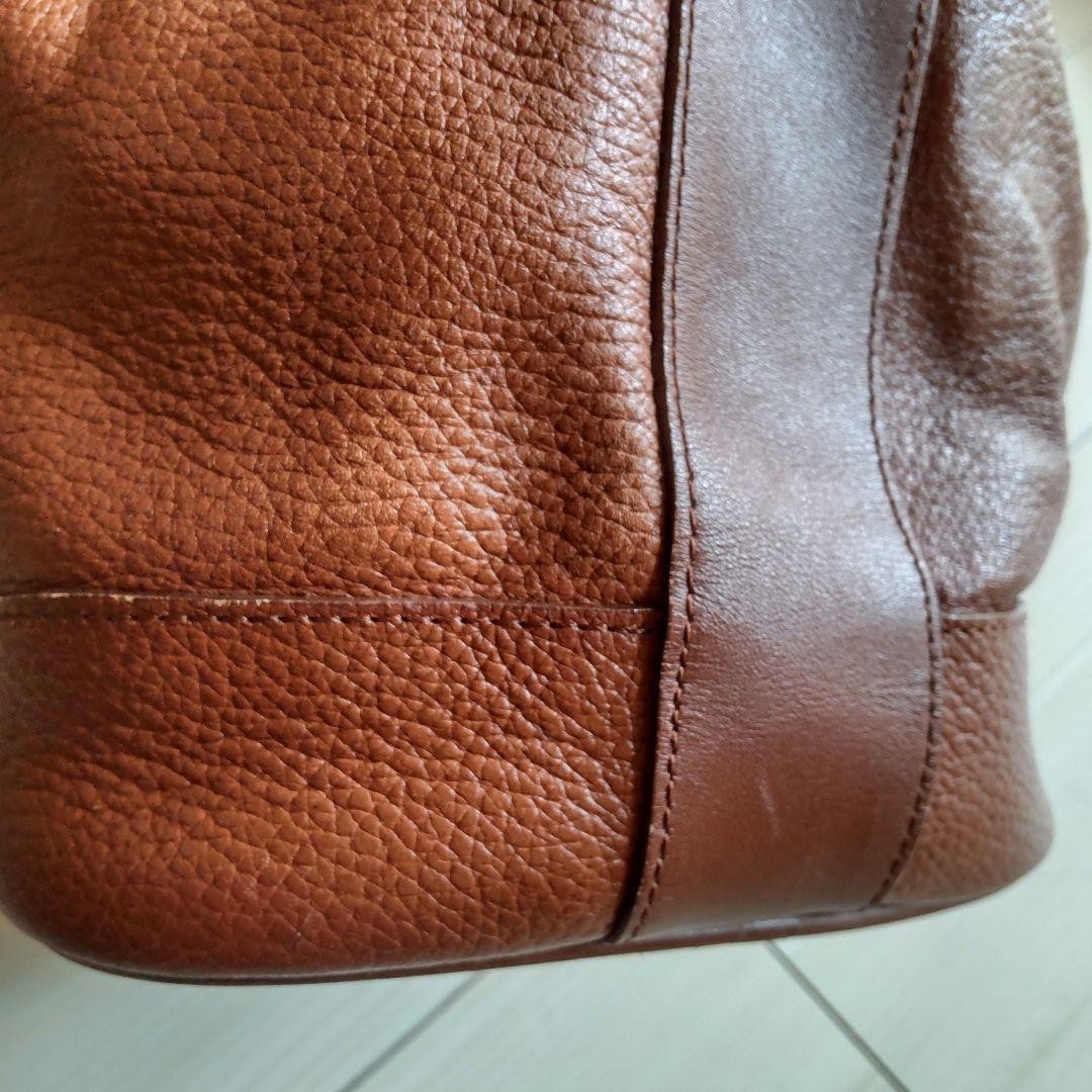 BURBERRY Shoulder Bag Purse Nova Check Leather Brown Authentic
