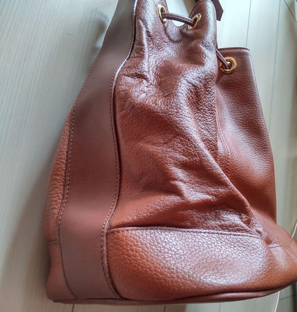 BURBERRY Shoulder Bag Purse Nova Check Leather Brown Authentic