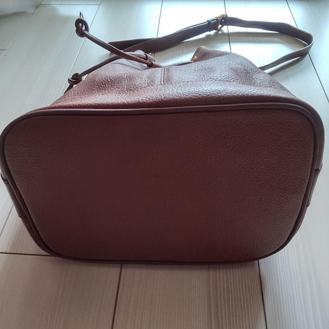 BURBERRY Shoulder Bag Purse Nova Check Leather Brown Authentic