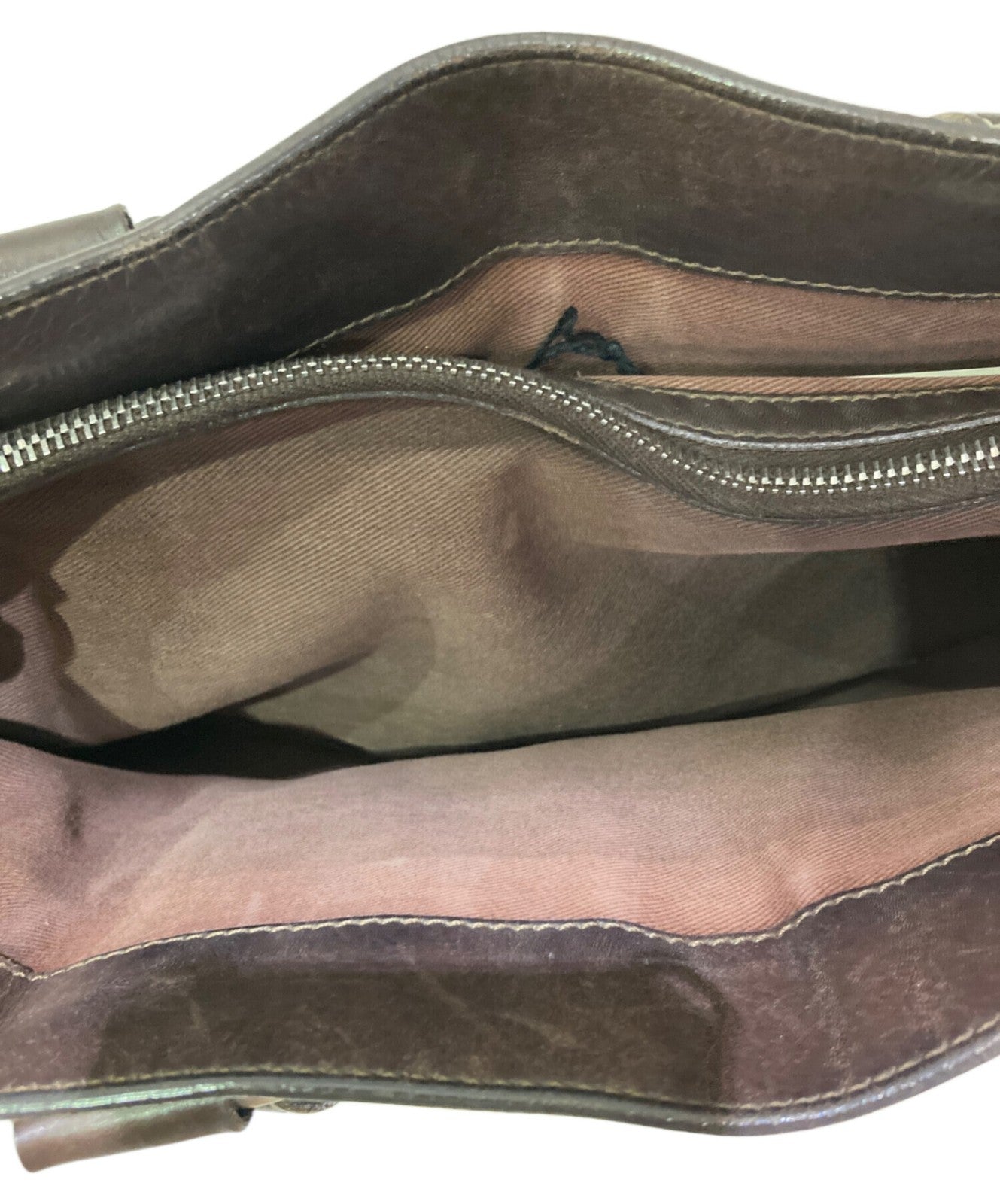 CELINE Hand Bag Tote Purse Brown Authentic
