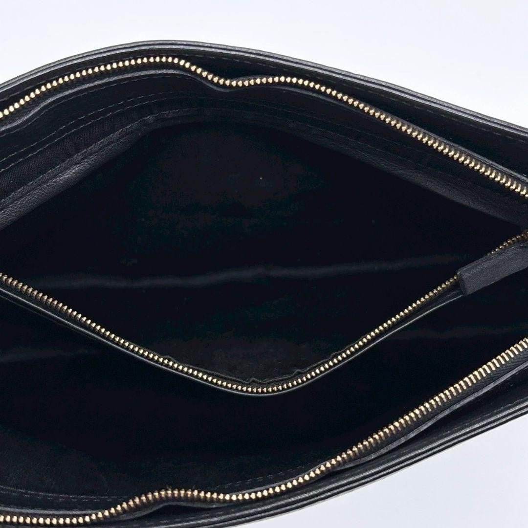 VERSACE Shoulder Bag Purse Medusa Leather Black Authentic