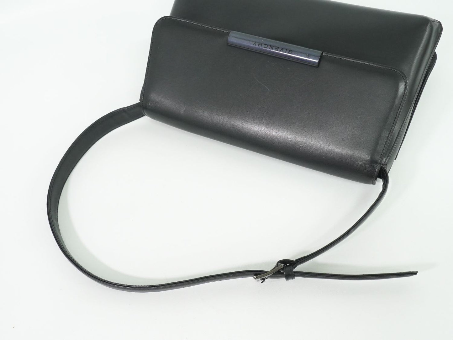 GIVENCHY Shoulder Bag Purse Leather Black Authentic