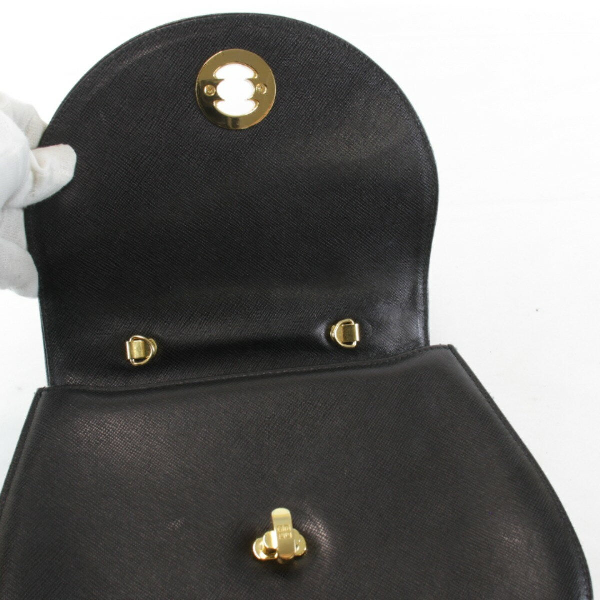 GIVENCHY Hand Bag Tote Purse Leather Black Authentic