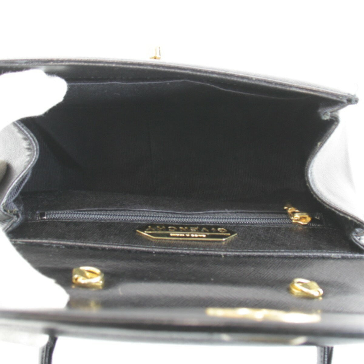 GIVENCHY Hand Bag Tote Purse Leather Black Authentic