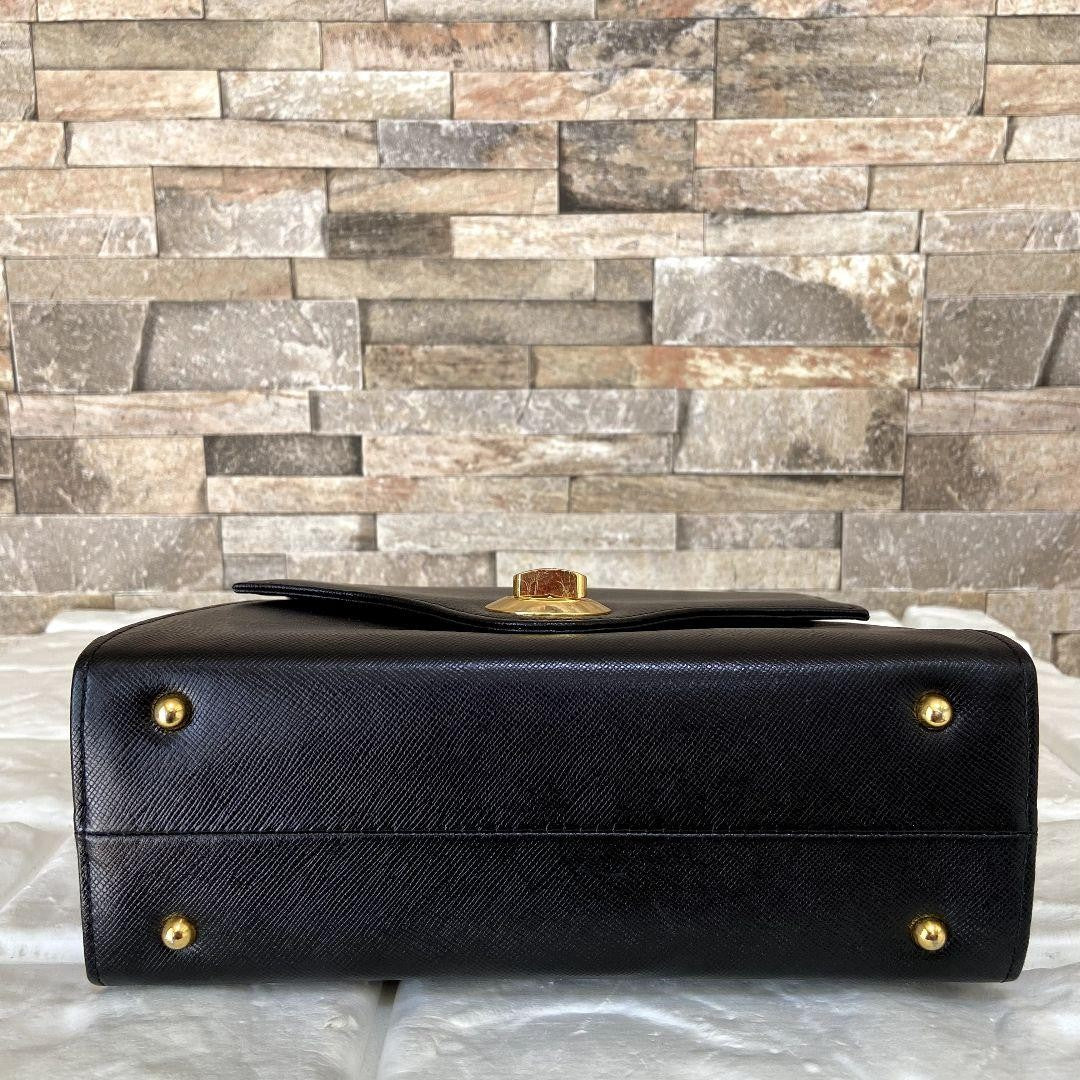 GIVENCHY Hand Bag Tote Purse 4G Leather Black Authentic