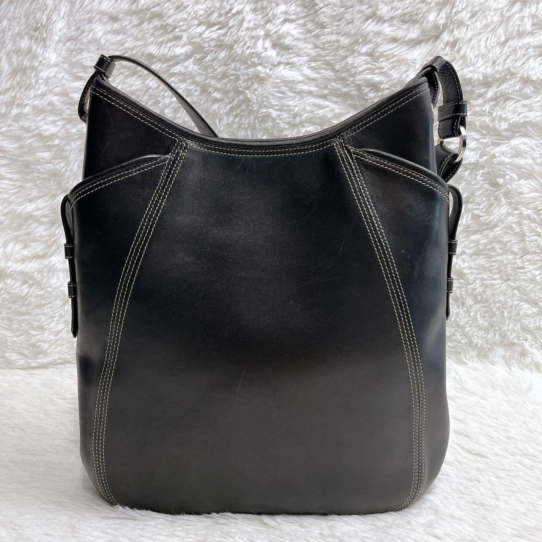GIVENCHY Shoulder Bag Purse 4G Leather Black Authentic