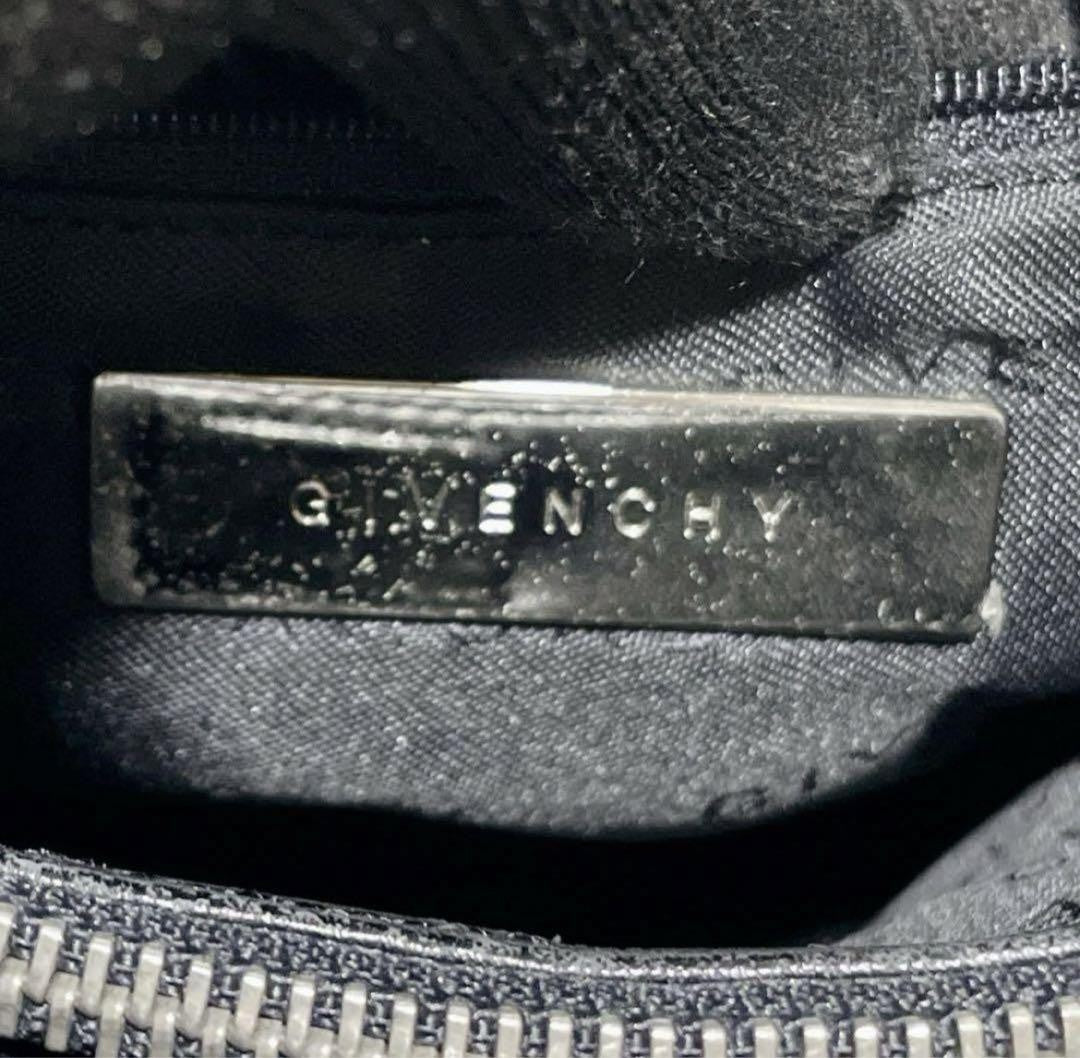 GIVENCHY Shoulder Bag Purse 4G Leather Black Authentic