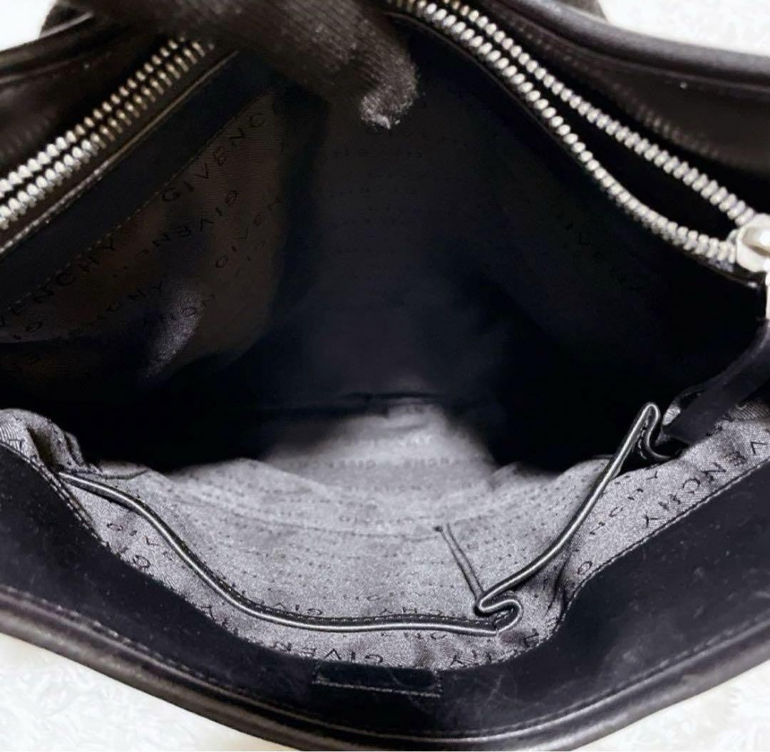 GIVENCHY Shoulder Bag Purse 4G Leather Black Authentic