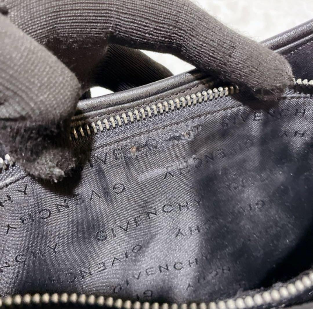 GIVENCHY Shoulder Bag Purse 4G Leather Black Authentic