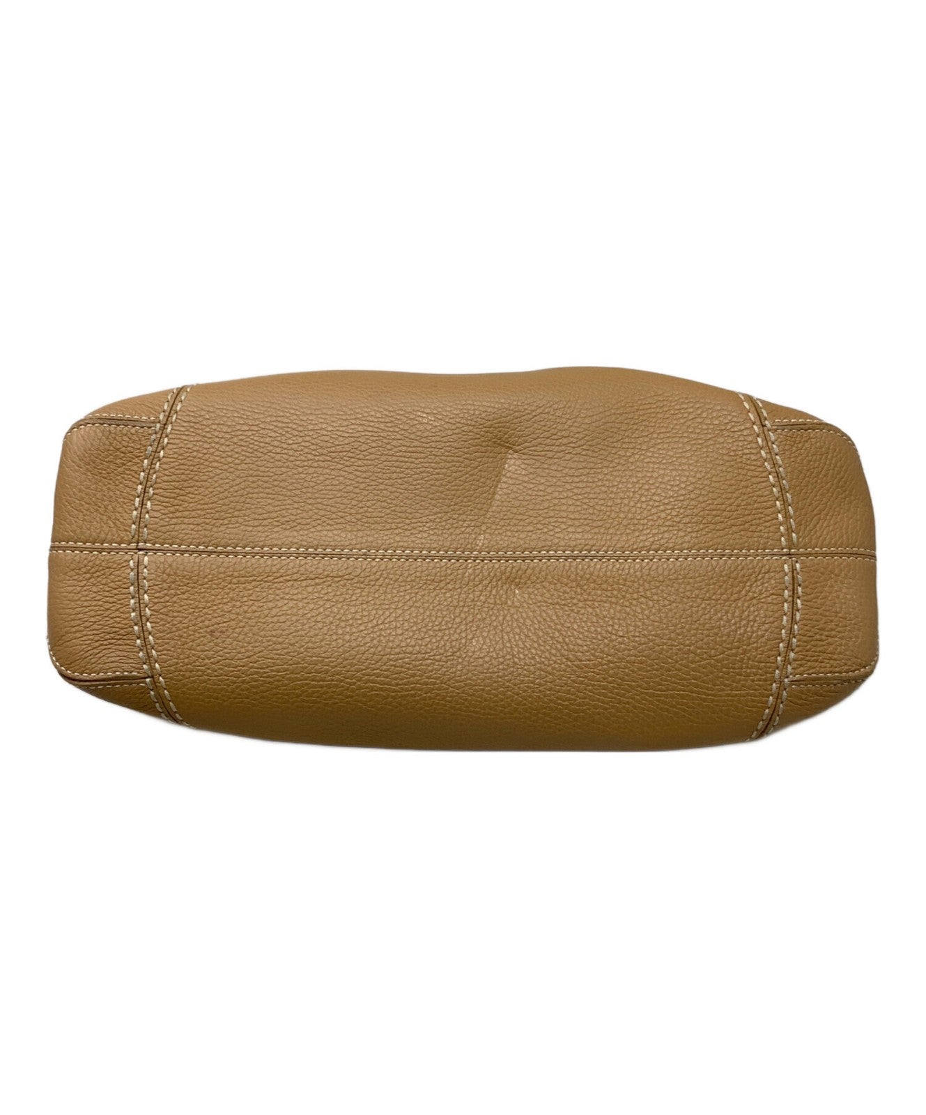 TOD'S Shoulder Bag Purse Beige Authentic