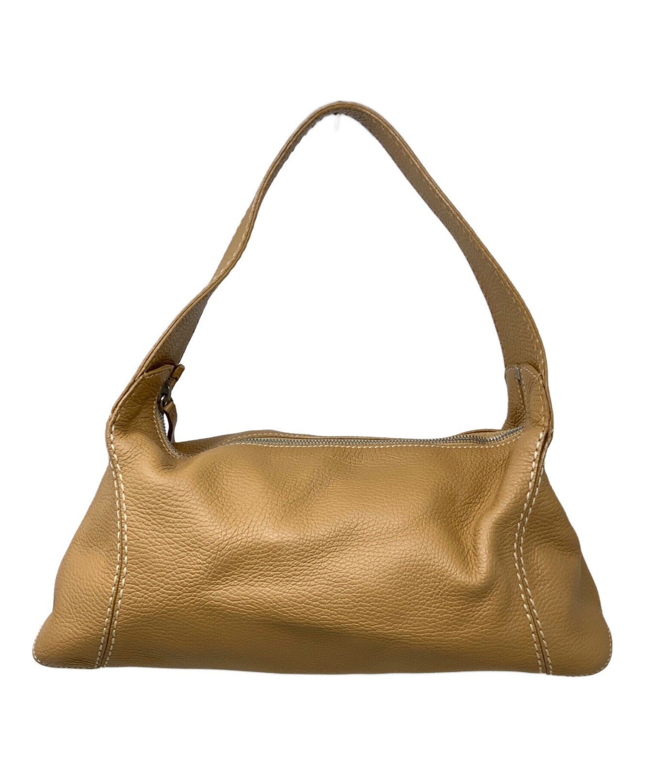 TOD'S Shoulder Bag Purse Beige Authentic