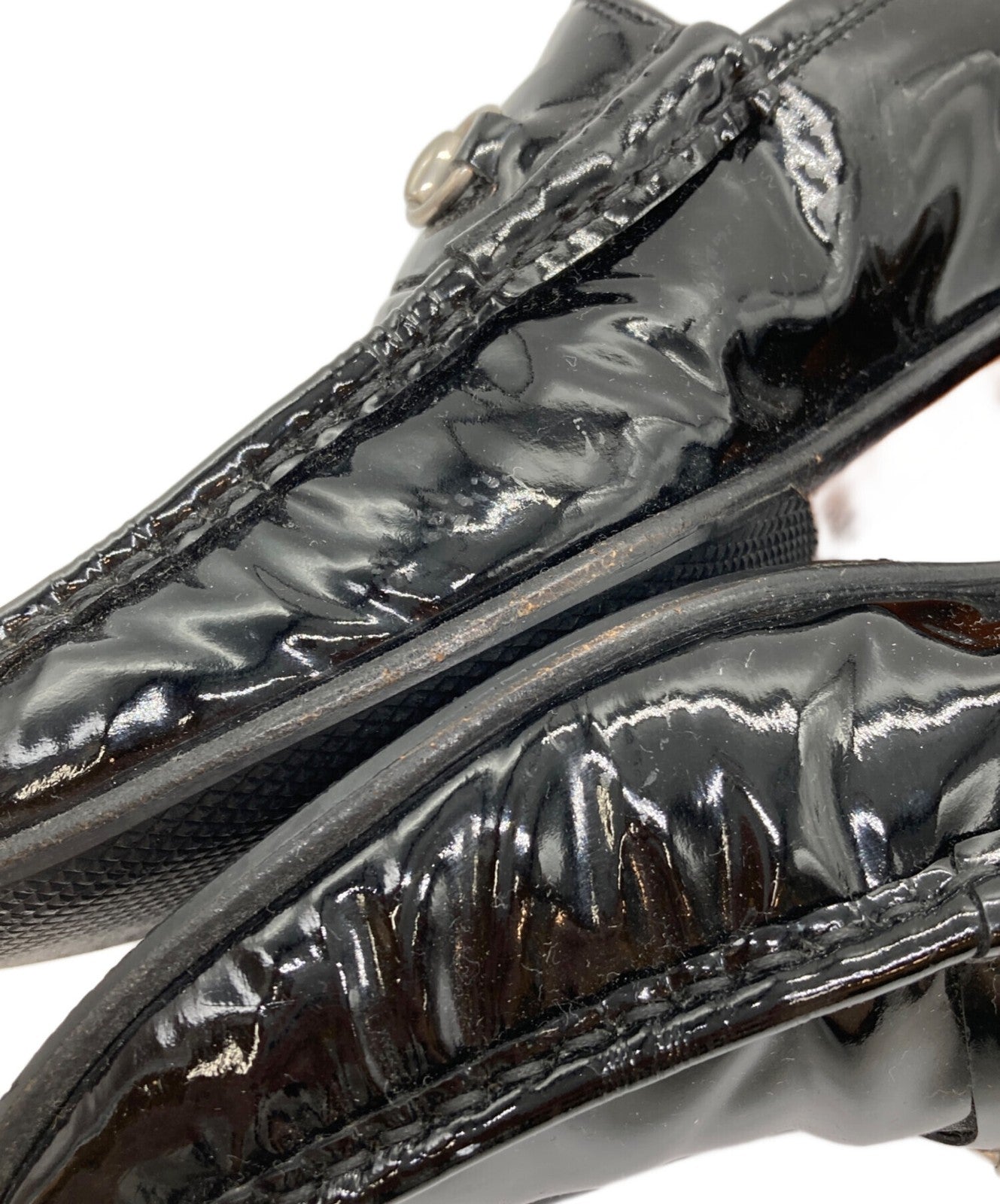 GUCCI Loafers Shoes Horse Bit EU 39 US 9 Leather Black Authentic