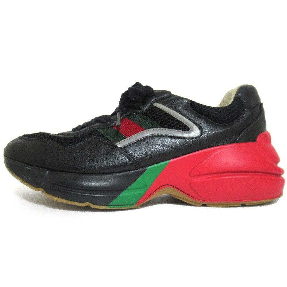 GUCCI Sneakers Shoes Low-Cut Sherry Line EU 38 US 8 Black Authentic
