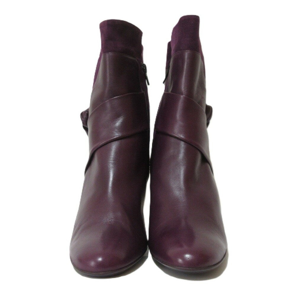 FENDI Short Boots Shoes EU 37.5 US 7.5 Suede Leather Purple Authentic