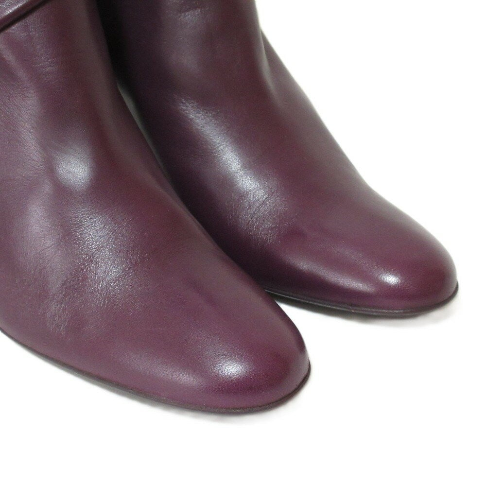 FENDI Short Boots Shoes EU 37.5 US 7.5 Suede Leather Purple Authentic