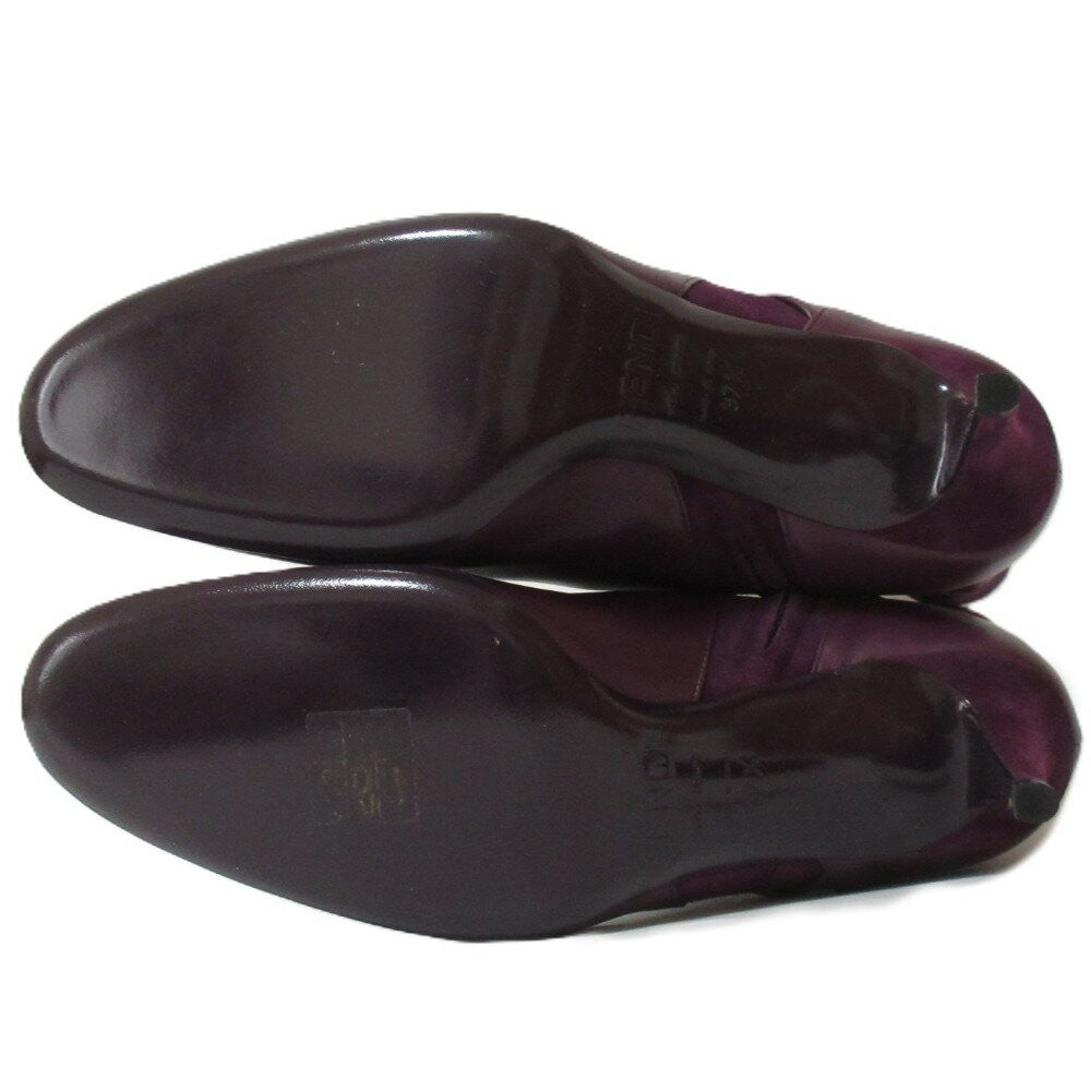 FENDI Short Boots Shoes EU 37.5 US 7.5 Suede Leather Purple Authentic