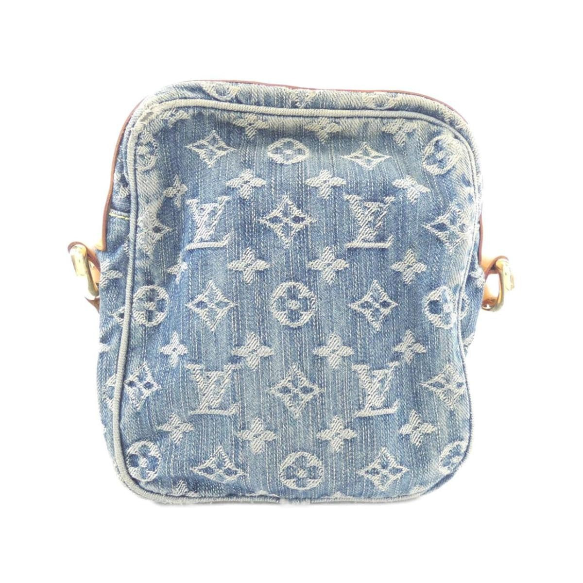 Louis Vuitton Shoulder Camera Bag Purse Monogram M95348 Denim Canvas Blue Auth