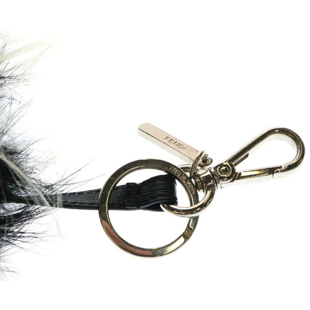 FENDI Bag Charm Key Holder Strap Monster Black Red Authentic