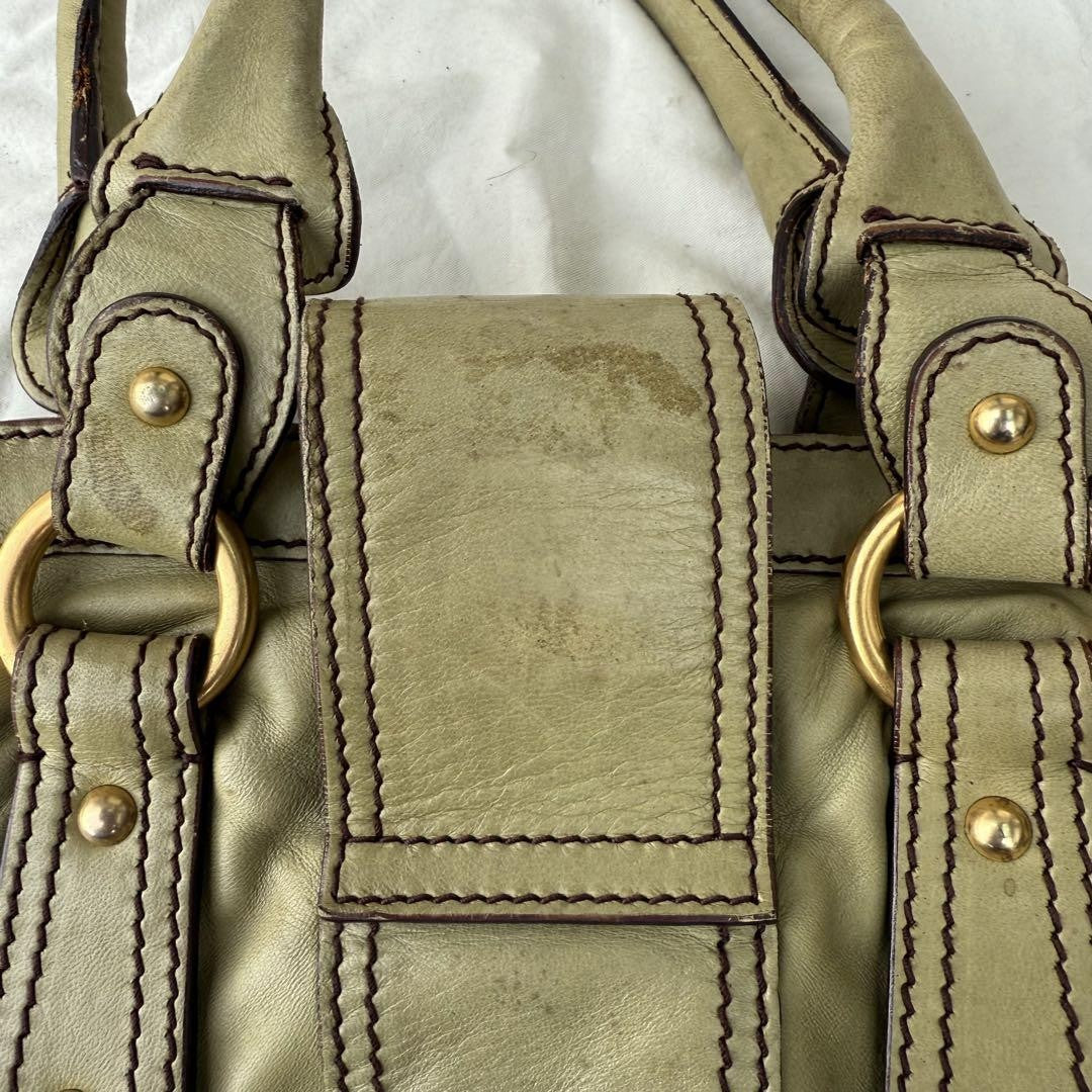 Valentino Garavani Hand Bag Tote Purse Logo Leather Authentic