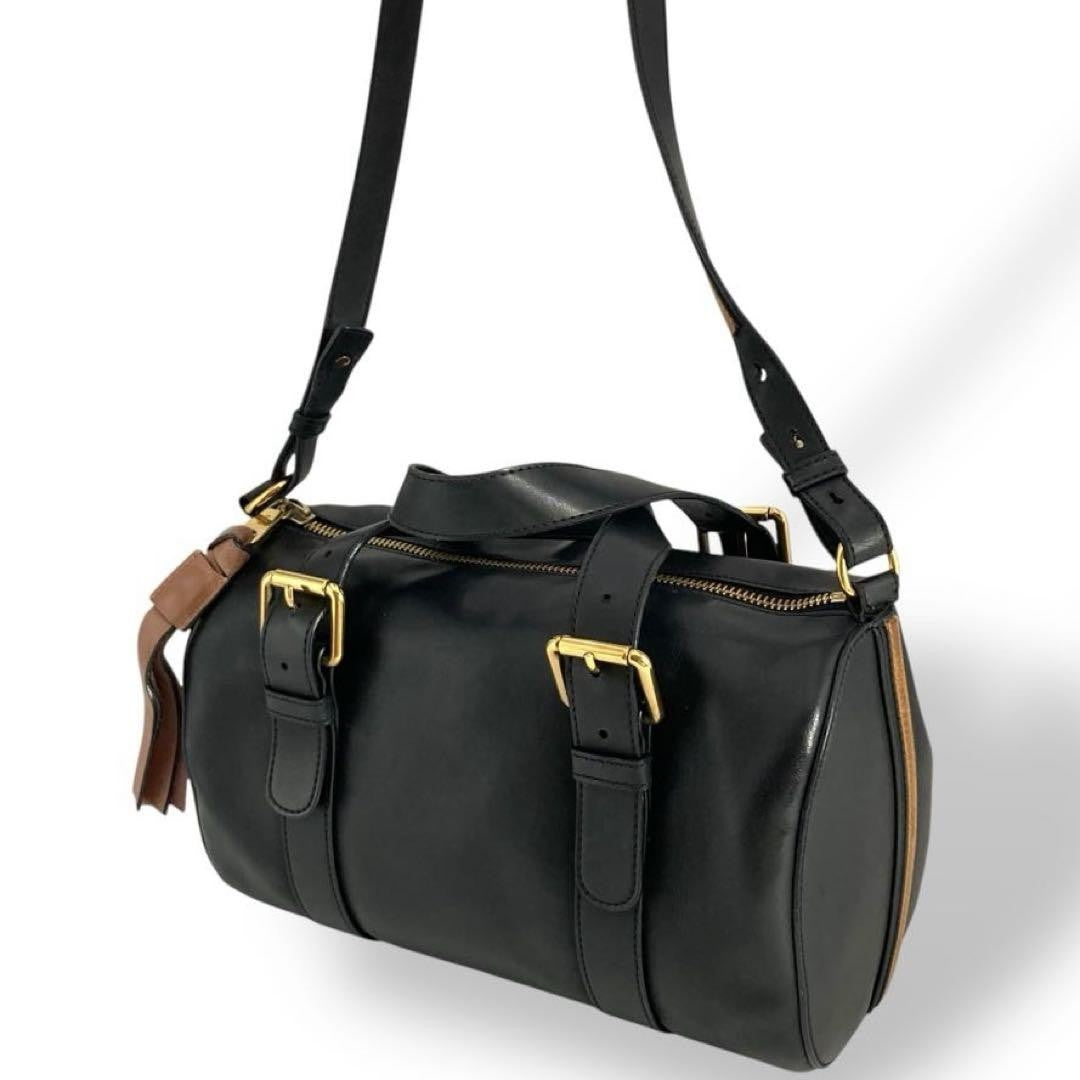 Chloe Shoulder Bag Purse Leather Black Authentic