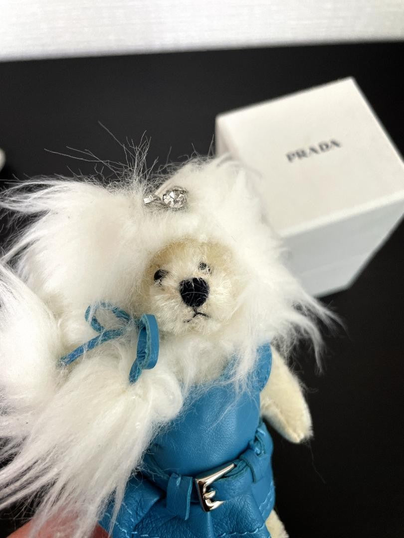 PRADA Key Ring Keychain Bag Charm Bear Authentic