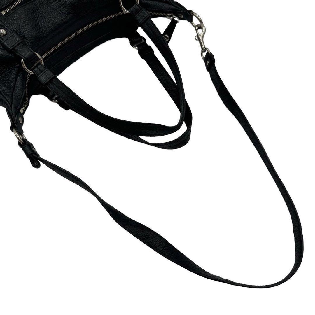COACH Shoulder Bag Purse Leather Black Authentic