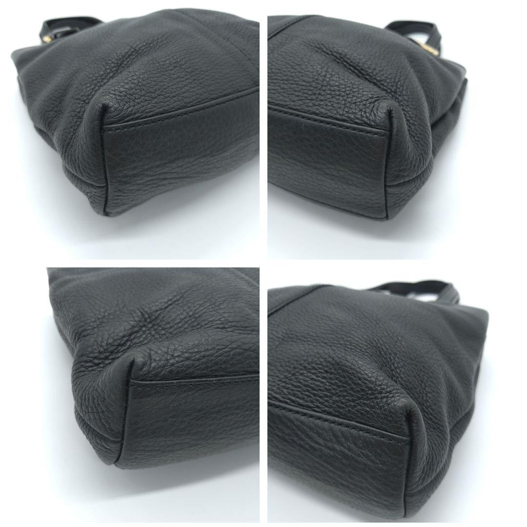 BURBERRY Hand Bag Tote Purse Nova Check Leather Black Authentic