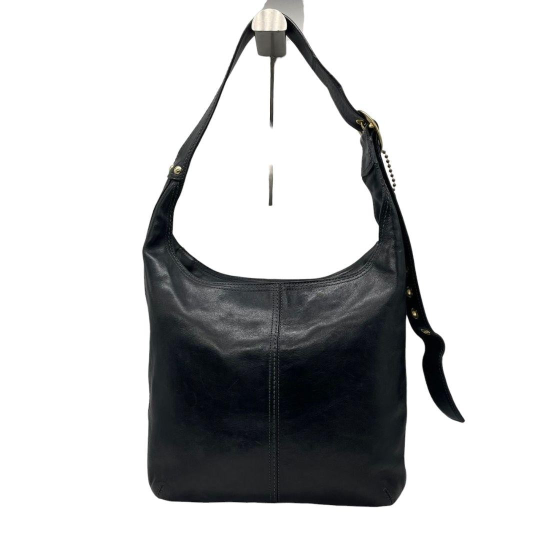 COACH Shoulder Bag Purse Leather Black Authentic