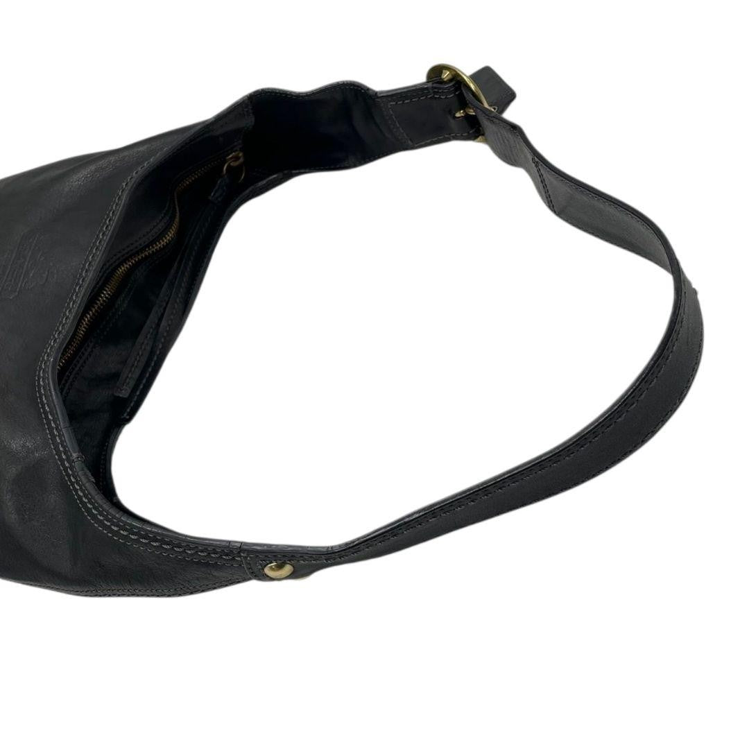 COACH Shoulder Bag Purse Leather Black Authentic
