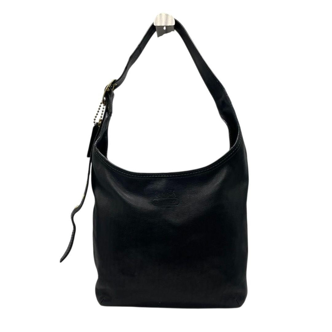 COACH Shoulder Bag Purse Leather Black Authentic