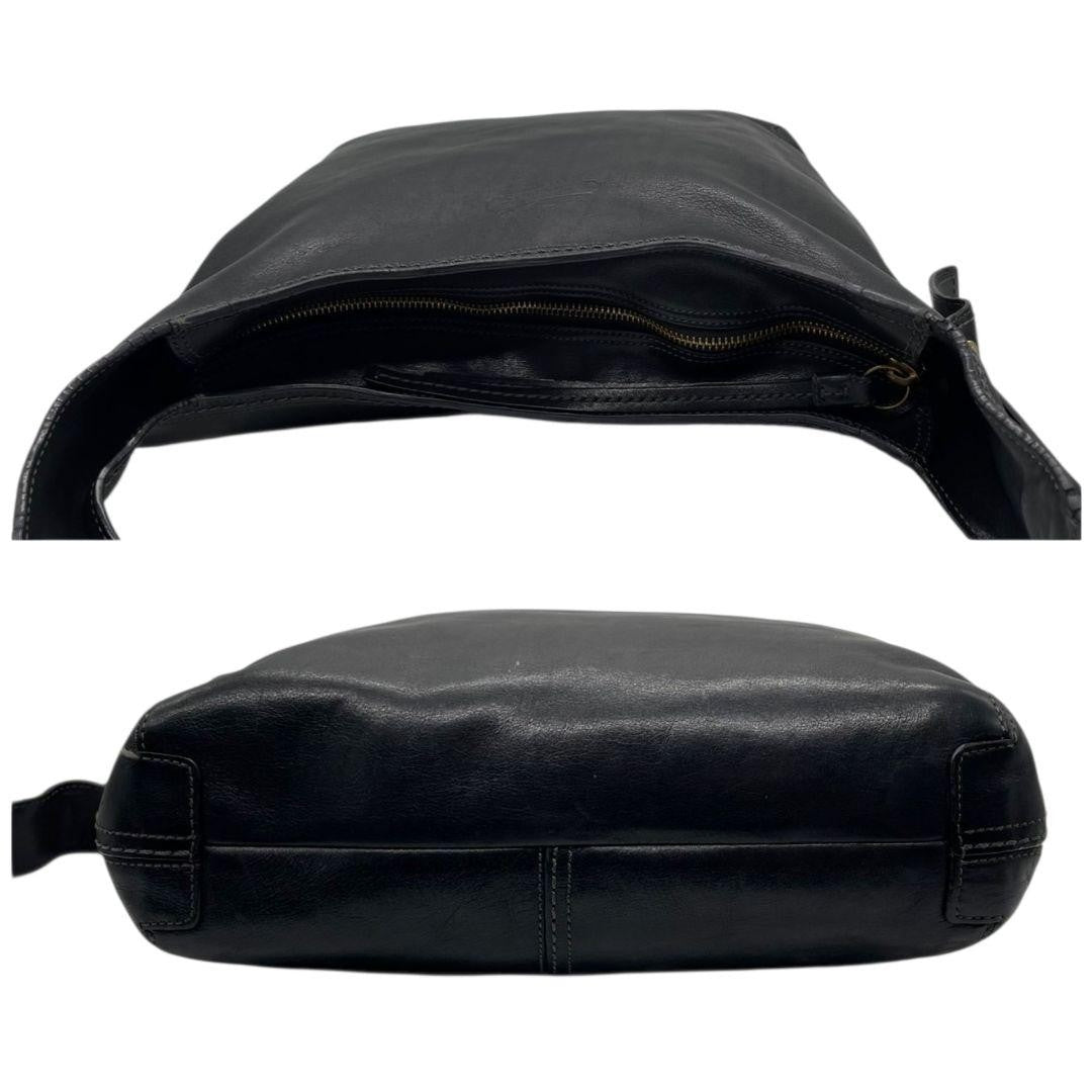 COACH Shoulder Bag Purse Leather Black Authentic