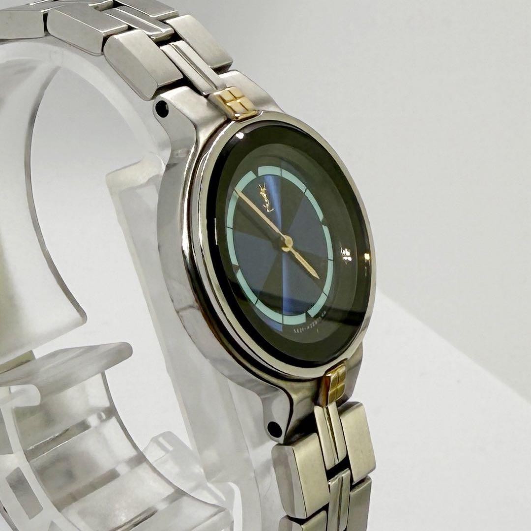 Saint Laurent Quartz Watch Wristwatch YSL Cassandra Gold Silver Women's Auth
