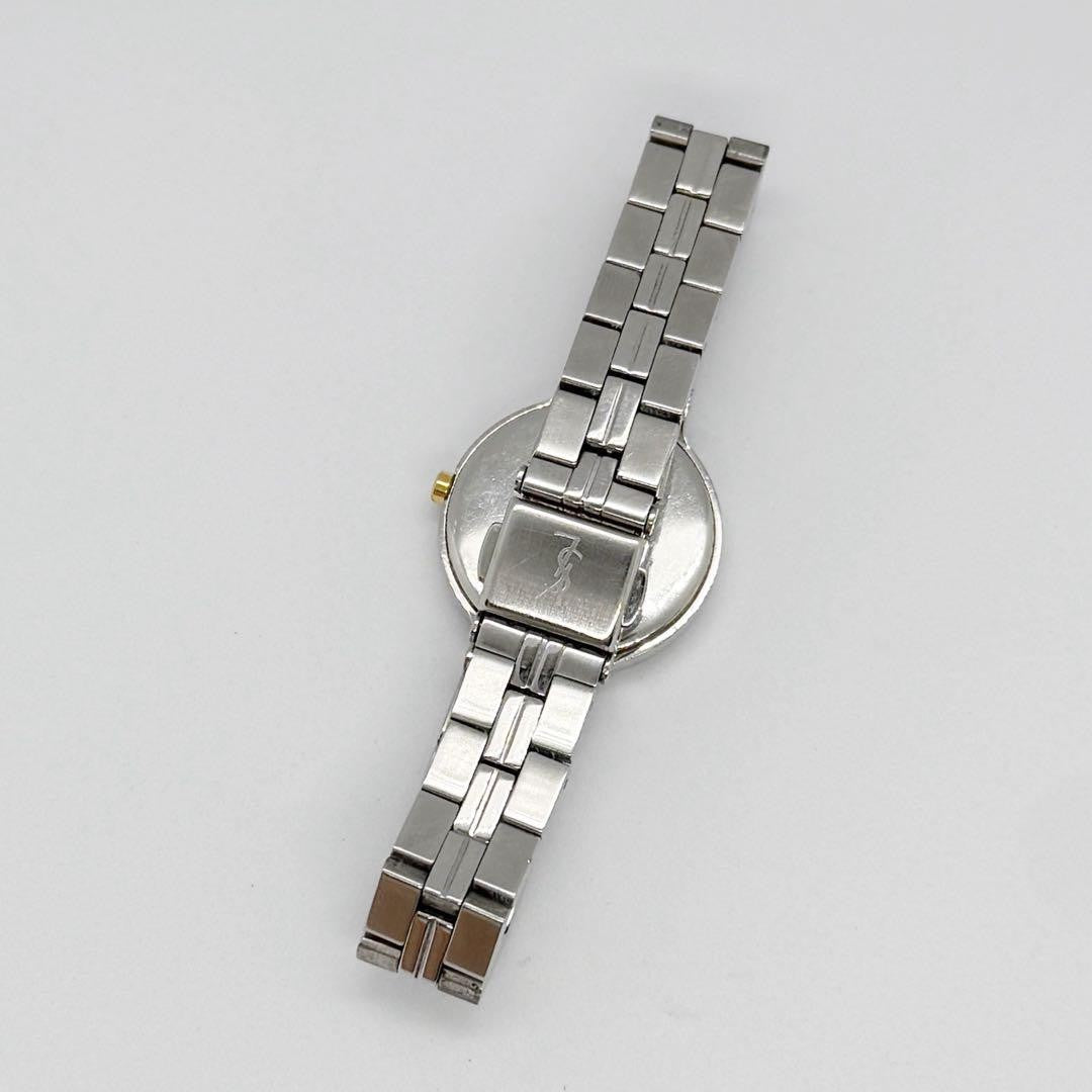 Saint Laurent Quartz Watch Wristwatch YSL Cassandra Gold Silver Women's Auth