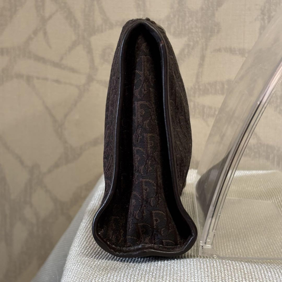 Christian Dior Clutch Bag Second Bag Trotter Brown Authentic