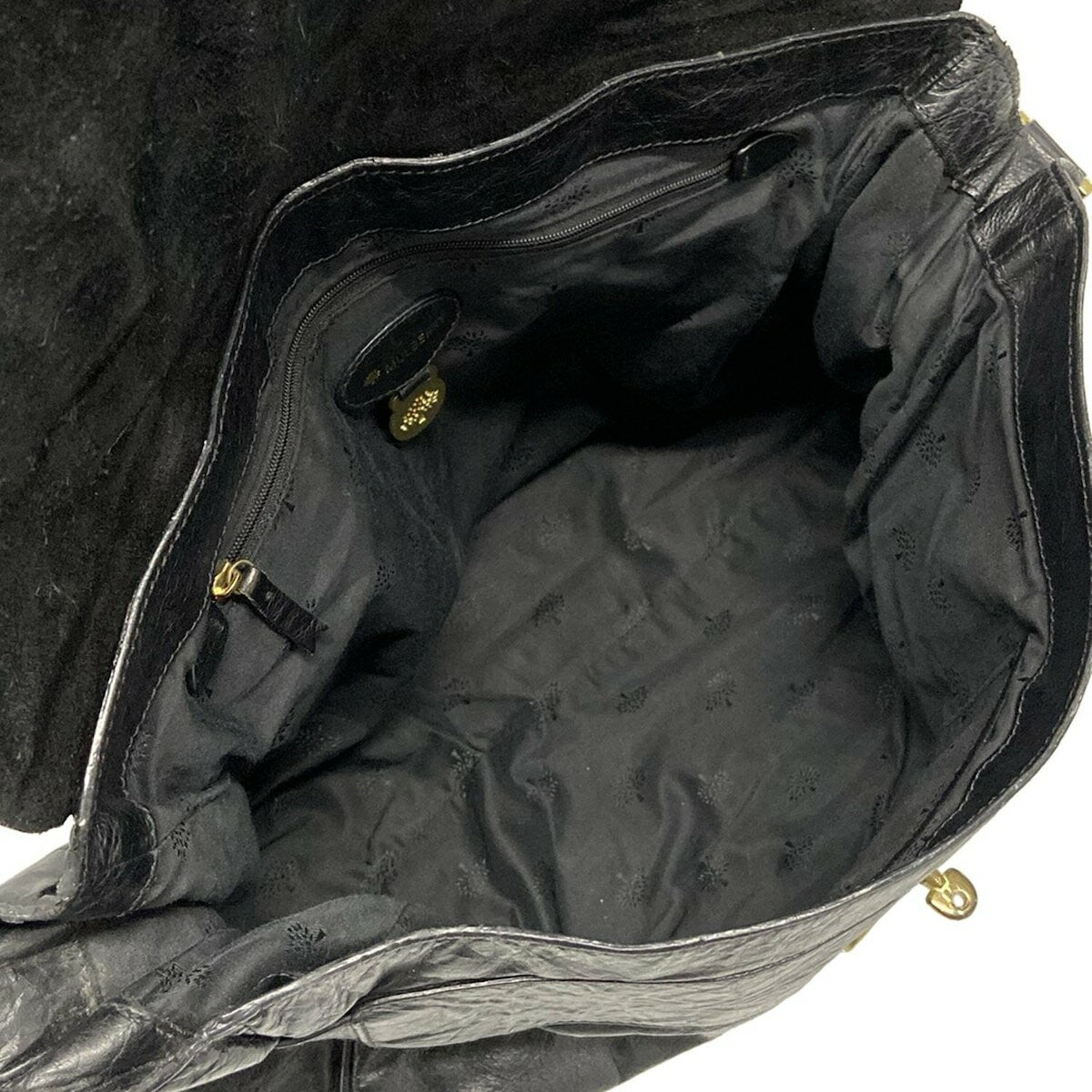 MULBERRY Hand Bag Tote Purse Leather Black Authentic