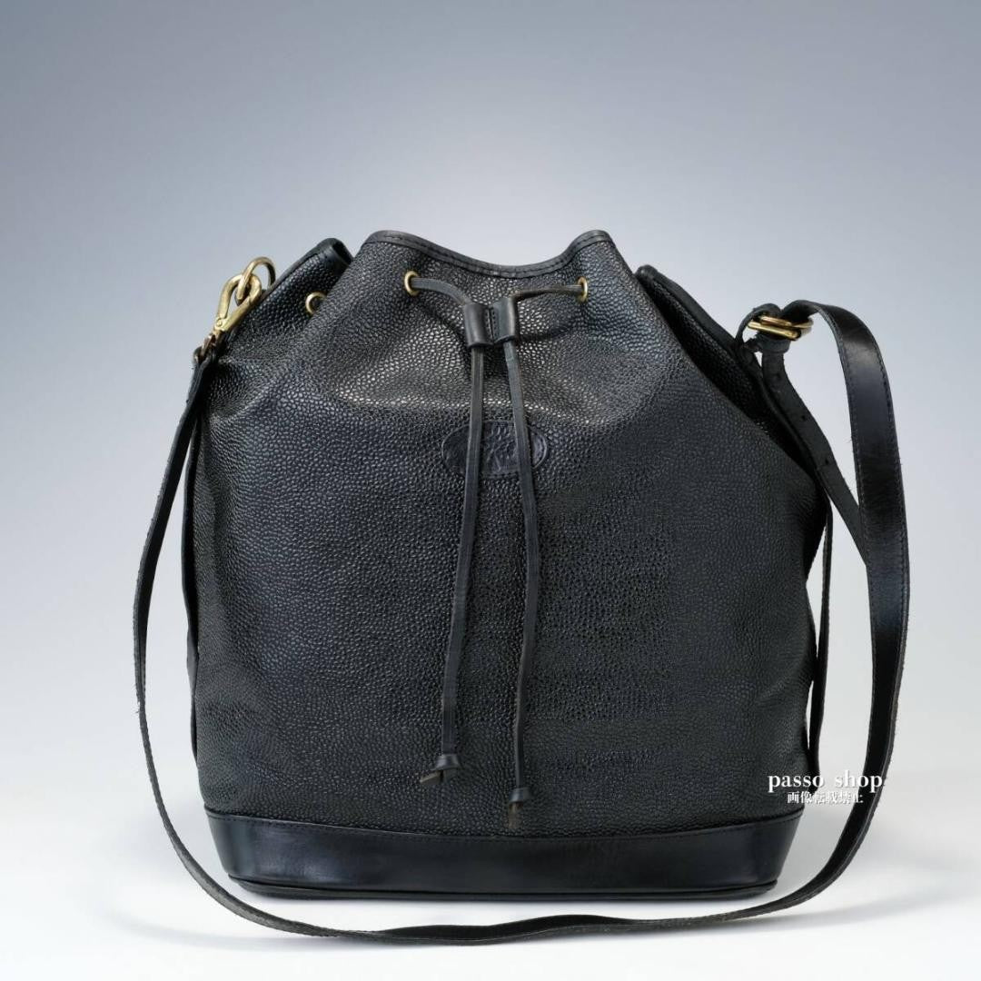MULBERRY Shoulder Bag Purse Leather Black Authentic
