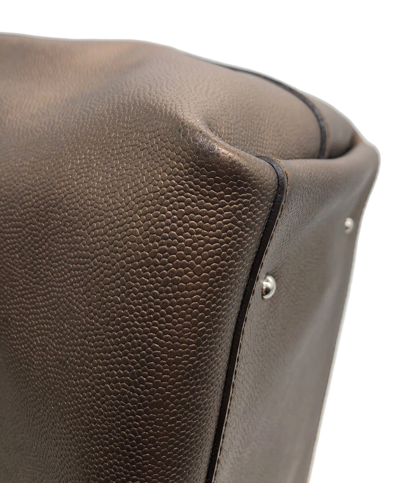Salvatore Ferragamo Hand Bag Tote Purse Gancini Brown Authentic