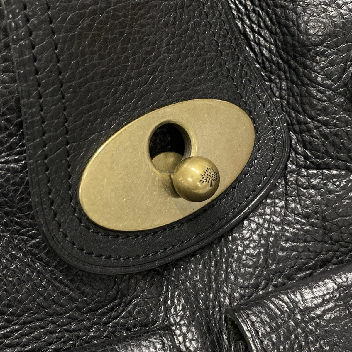 MULBERRY Hand Bag Tote Purse Leather Black Authentic