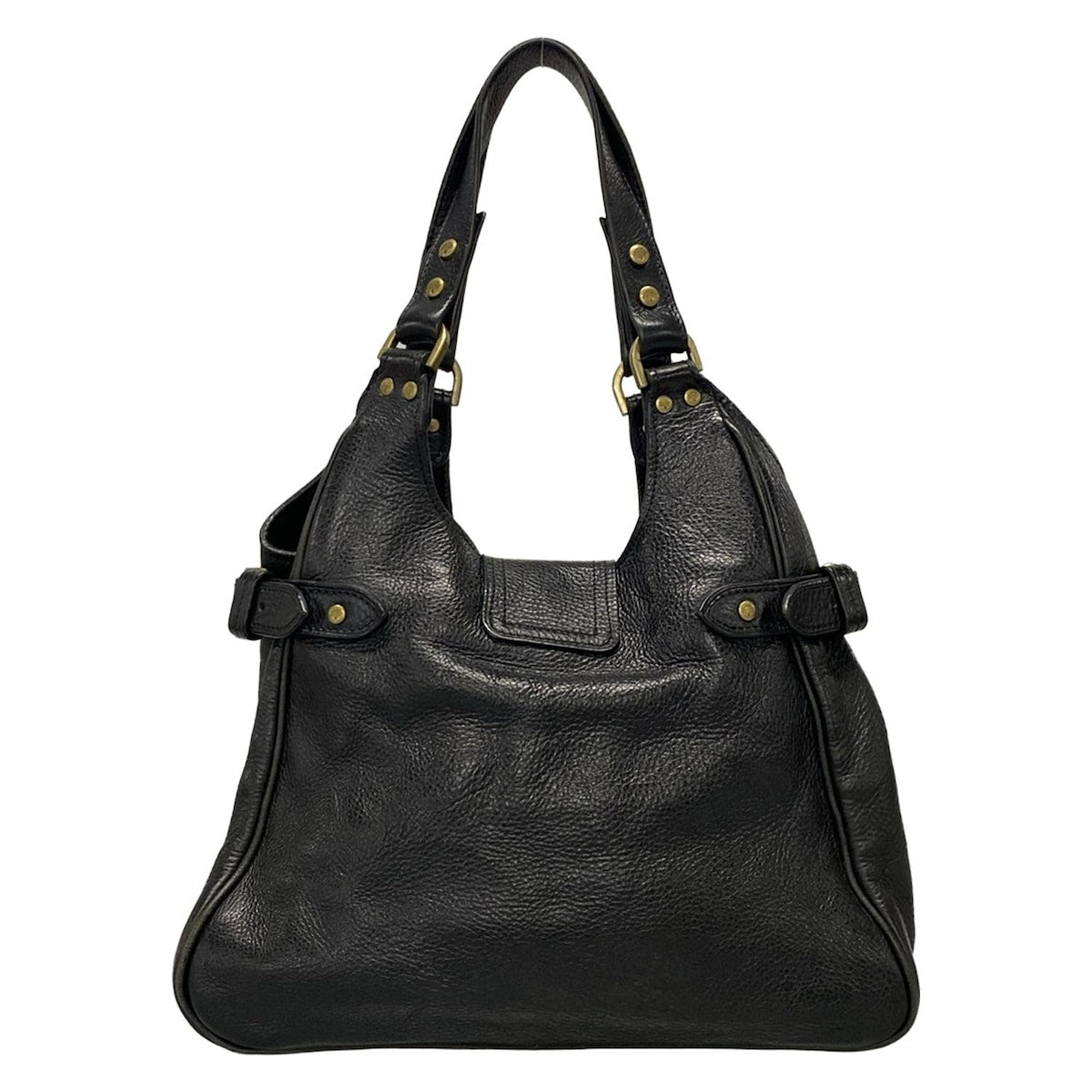 MULBERRY Hand Bag Tote Purse Leather Black Authentic