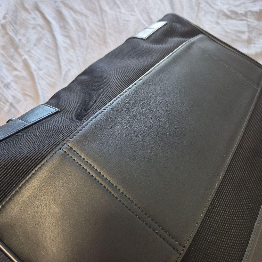 Montblanc Business Bag Briefcase Nylon Leather Black Authentic